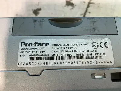 Used 2008 PROFACE 298007002 Automation Control (HMI) Ohio US | HGR 24 #1345177