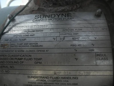 USED SUNDYNE HT22C-S1NHT-02D1C