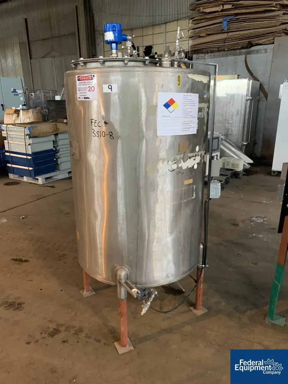 USED Perry Products 200 Gal Perry Tank, S/S