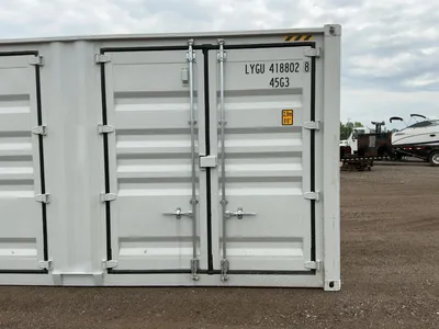 2026 40’L x 8’W x 9’ 6”T High Cube Shipping/Ground Container, swing doors on one end and four sets o...