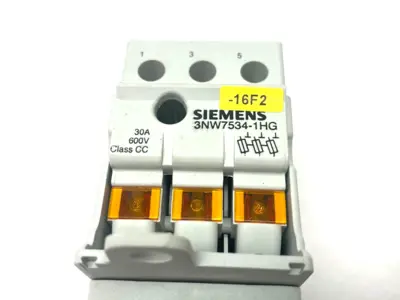 USED SIEMENS 3-POLE FUSE HOLDER CLASS CC 600V 30A