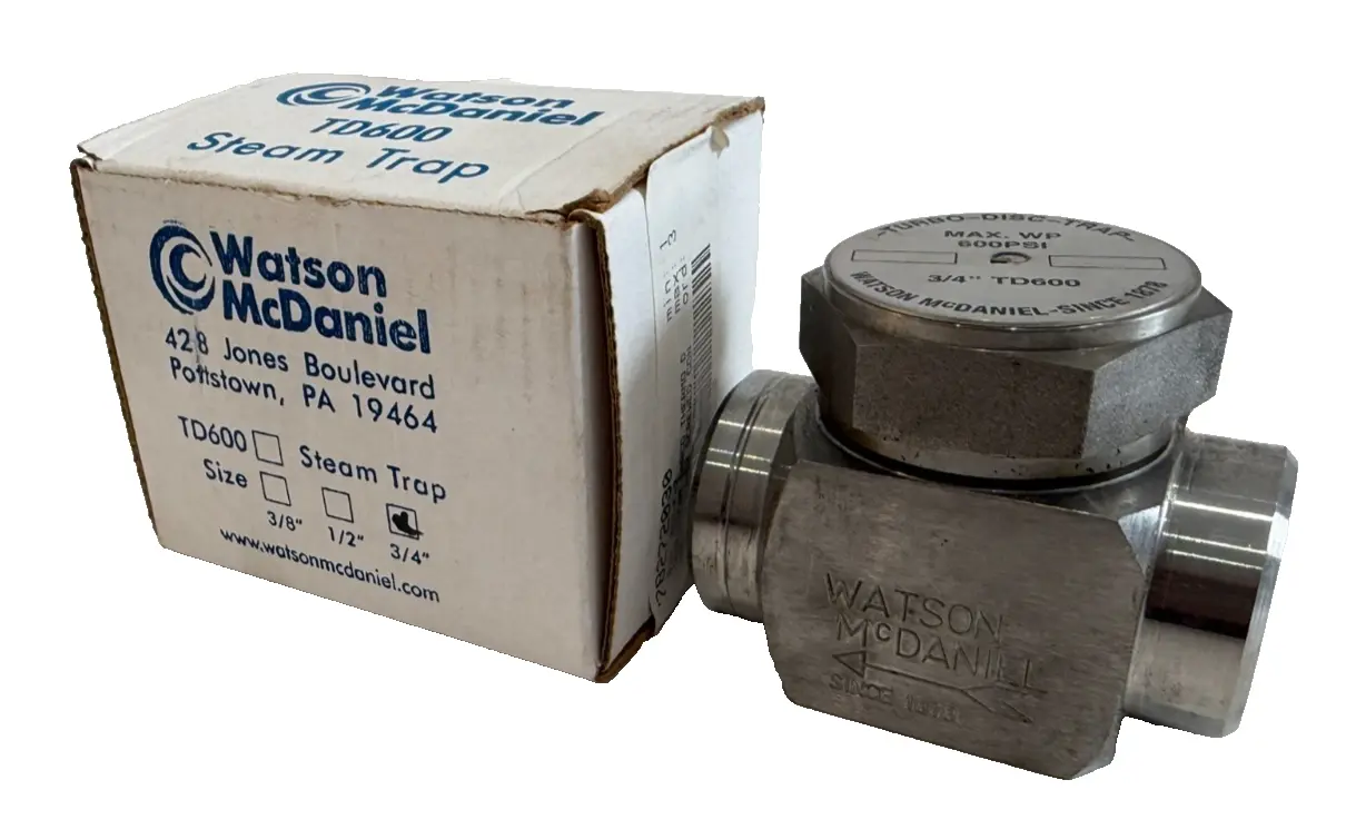 NEW WATSON MCDANIEL TD600 STEAM TRAP 3/4"