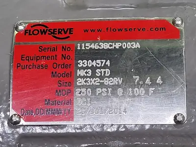 NEW 2014 FLOWSERVE MK3 STD