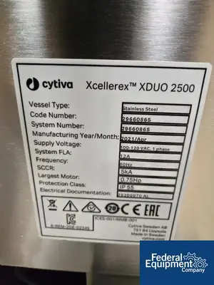 NEW GE Healthcare 2,500 Liter GE XDUO 2500 Single-Use Mixer