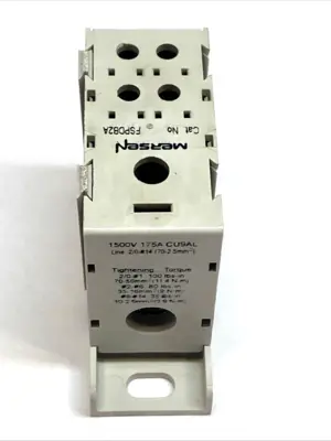 USED MERSEN FINGER-SAFE POWER DISTRIBUTION BLOCK 175A 1-POLE