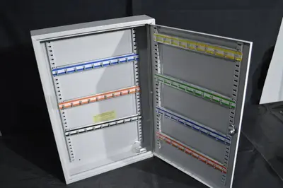 Key Cabinet - Metal, Color-Coded Rails, Wall-Mount