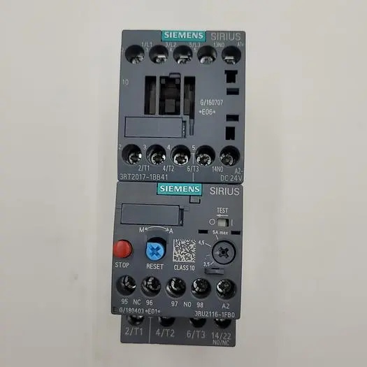 Used SIEMENS SIEMENS 3RT-2017-1BB41 CONTACTOR & THERMAL OVERLOAD RELAY 3.5 - 5.0 AMP PLC Contactors | ND Industrial Surplus #1217953