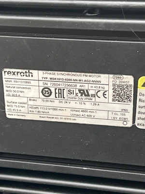 USED REXROTH MSK101D-0300-NN-M1AG2-NNNN
