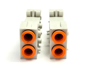 SX3000-51-15A | SMC  SUP/EXH Manifold Block Type 45 LOT OF 2 - Used