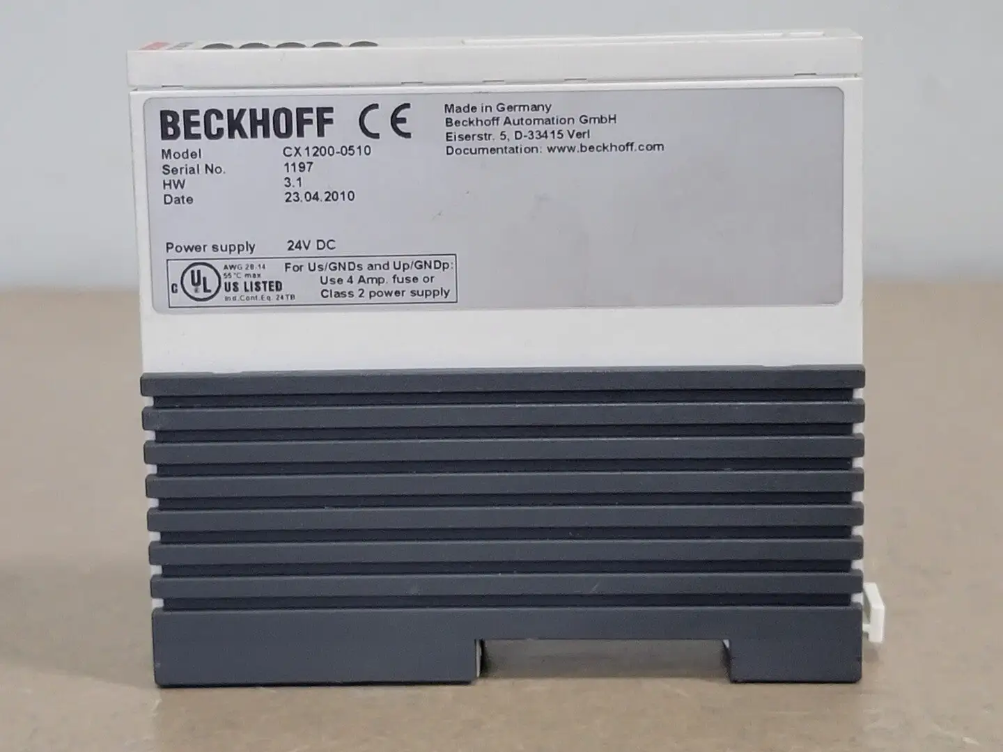 USED BECKHOFF AUTOMATION CX1200-0510
