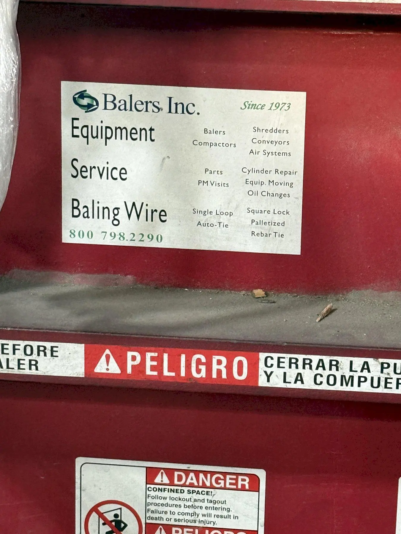 30" x 60" PTR PHILADEPHIA TRAMRAIL MODEL #2300HD VERTICAL HYRAULIC CARDBOARD BALER COMPACTOR: STOCK #23413