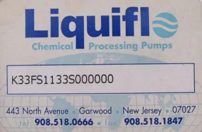 NEW LIQUIFLO K33FS1133S000000 PUMP REPAIR KIT