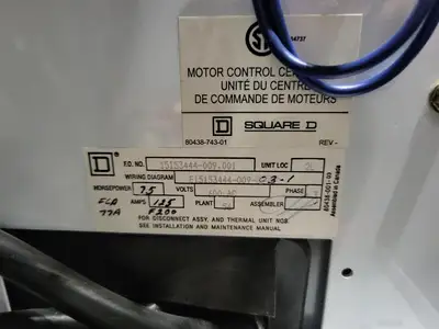 USED SQUARE D MODEL 6