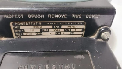 Powerstat Variable Autotransformer 3PN136B 50/60 Hz
