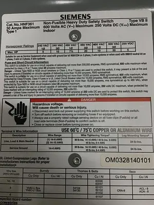 USED SIEMENS HNF361 VBII