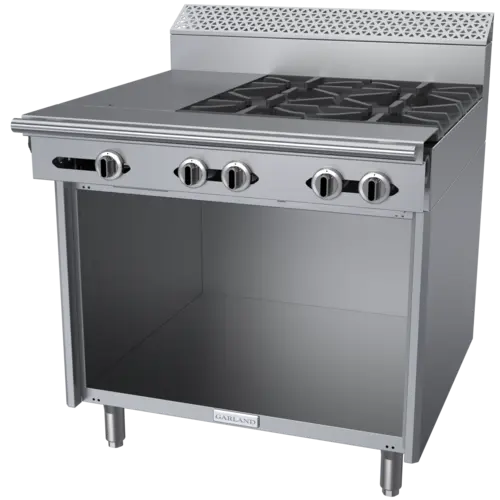 Garland C36-13S 36" 4 Burner Gas Range w/ Hot Top & Storage Base, Natural Gas