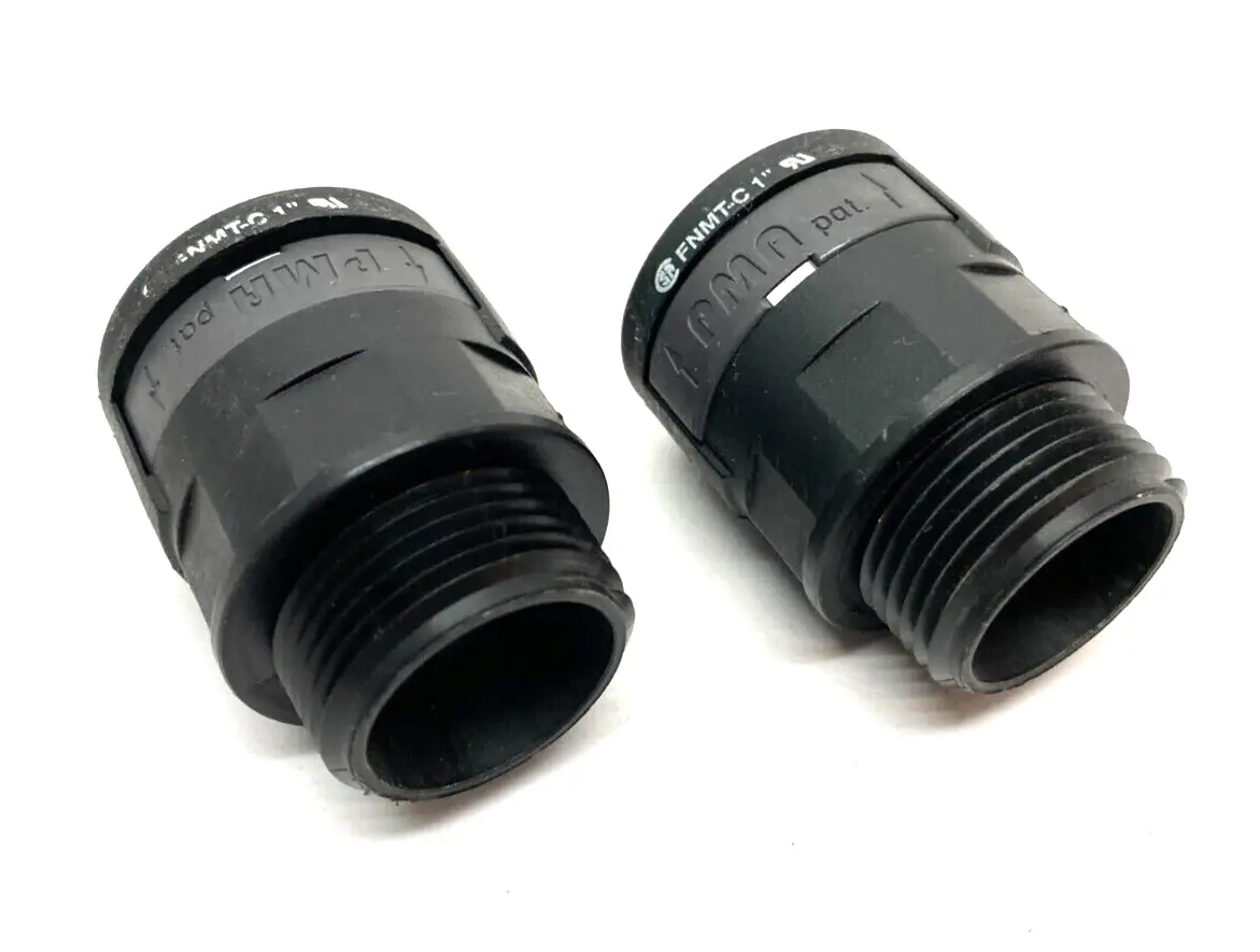 USED PMA FLEX STRAIGHT PLASTIC CONDUIT FITTING BLACK