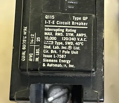 Used ITE Q115 Miscellaneous Equipment (Electrical & Power) | Surplus Asset Holdings #1194034