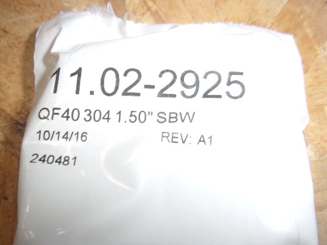 NEW HIS VACUUM QF40 304 1.5" SBW