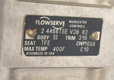 NEW FLOWSERVE 25M 39 WMS120 P BC R6 VALVE ASSEMBLY 25M39WMS120PBCR6