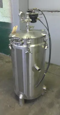 SPC9135  Tank 35 gallon vertical tank, 316 SS, convex model no. SP-11292-C