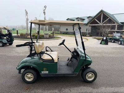 (1) 2014 E-Z-Go golf cart with a Kawasaki gas engine, does not include Club canopy or ball washer, f...
