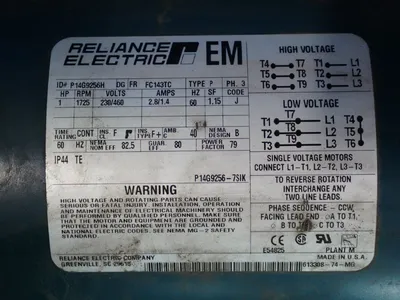 USED RELIANCE ELECTRIC P14G9256H