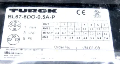 NEW TURCK BL67-8DO-0.5A-P I/O MODULE 6827172 BL678DO05AP