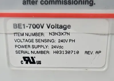 Basler Electric BE1-700 Digital Protective Relay (BIN311)