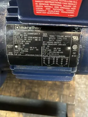 Used MARATHON ELECTRIC PVL324THFPA8038-0000-37 Industrial Controls Ohio US | Surplus Asset Holdings #1425262
