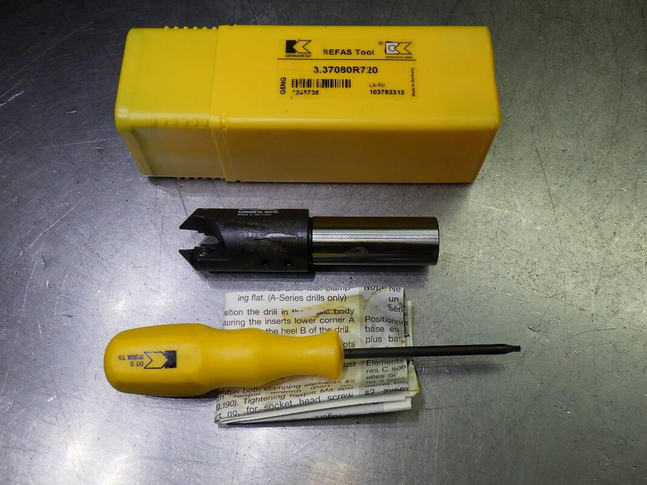 Kennametal Sefas 8mm Indexable Chamfer Drill 20mm Shank 3.37080R720 (LOC2078A)