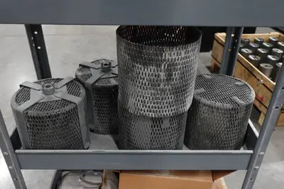 Warehouse Cart with Sandblaster Accessories - Nozzles, Sifters, Buckets