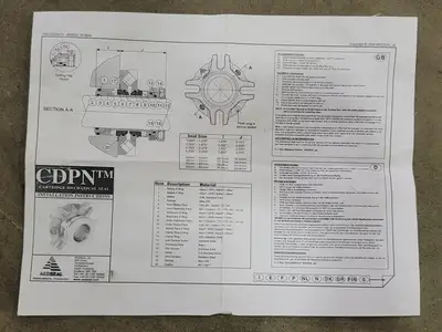 85 mm Double Mechanical Seal Type CDPN