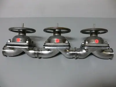 USED STAINLESS STEEL SANITARY 1" DIAPHRAGM VALVE