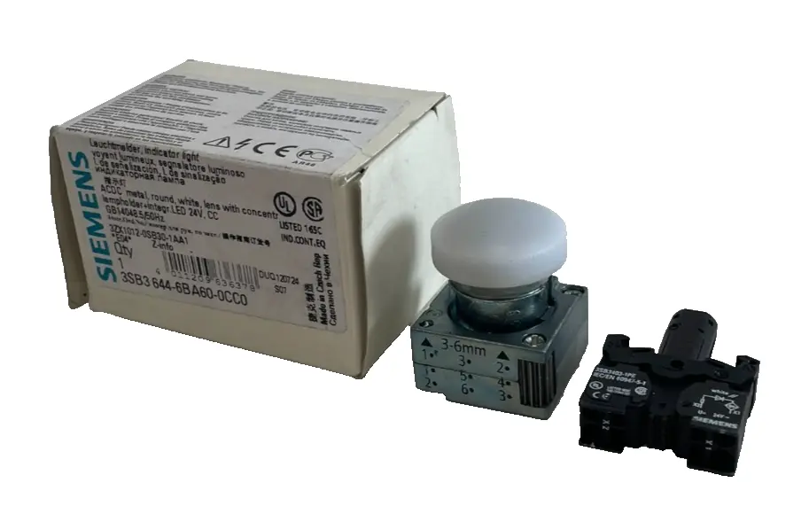 NEW SIEMENS 3SB3644-6BA60-0CC0 INDICATOR LIGHT 3SB3403-1PE 3SB36446BA600CC0