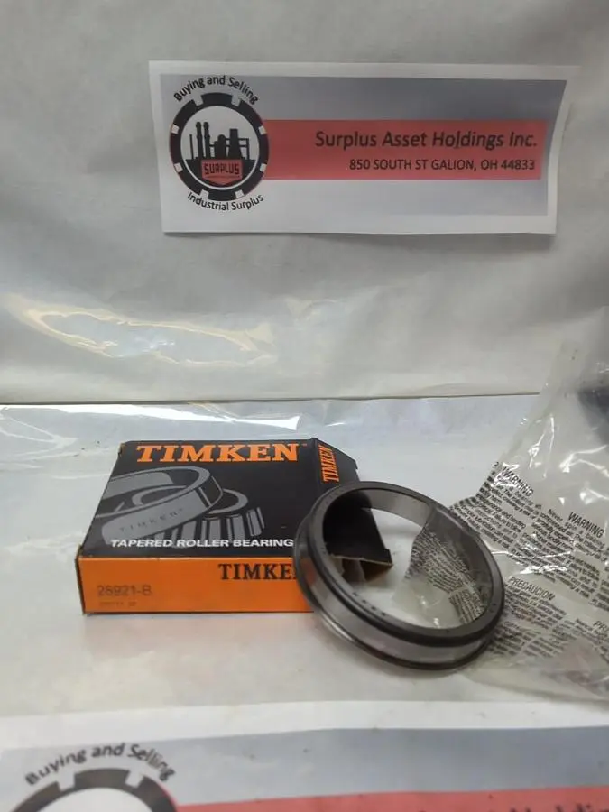 New | in-Stock TIMKEN 28921-B Bearings | Surplus Asset Holdings #1197762