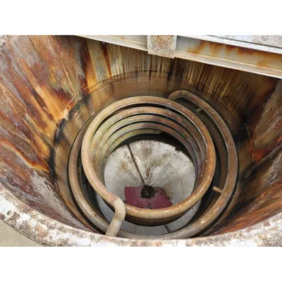 Used 585 Gallon Stainless Steel Tank, Open Top with Pipe Coils