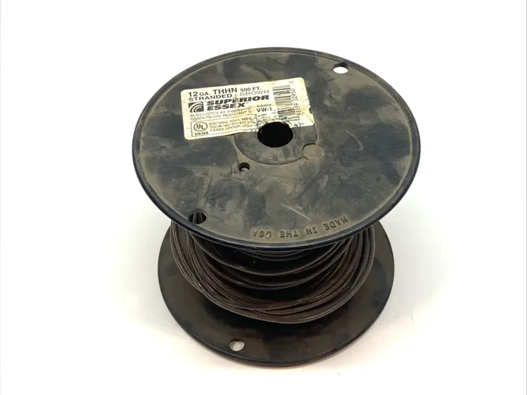 Used Essex 12Ga. THHN Stranded Brown Wire 600V 3lbs 5.6oz Cable & Wire Michigan US | Maverick Industrial Sales #1518249