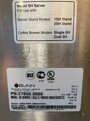 Used Bunn Used BUNN Soft Heat Coffee Server 1.5G/5.7L Stainless Steel 27850.0060 Beverage Dispensers Illinois US | Falcon Restaurant Supply #1376104