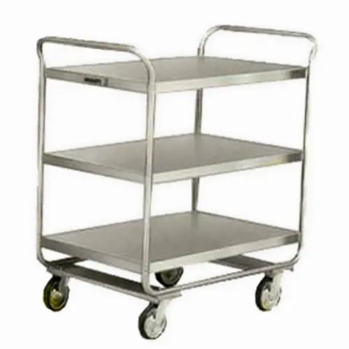 Lakeside 211 3 Level Stainless Utility Cart w/ 500 lb Capacity, Flat Ledges