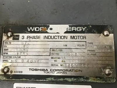 USED TOSHIBA JIS C 4004 40 HP