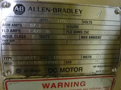 USED ALLEN BRADLEY 5CD192NA027A900