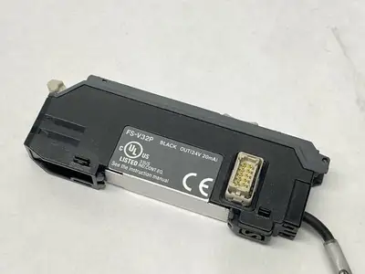 FS-V32P | Keyence  Digital Fiber Optic Sensor Fiber Amplifier Expansion Unit - Used