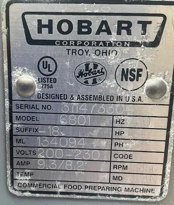 Used HOBART 6801 Meat Processing Equipment British Columbia CA | Surrey Food Equipment #1310921