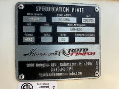 2021 HAMMOND ROTO-FINISH MR-12C Finishing Equipment | GMT (12)