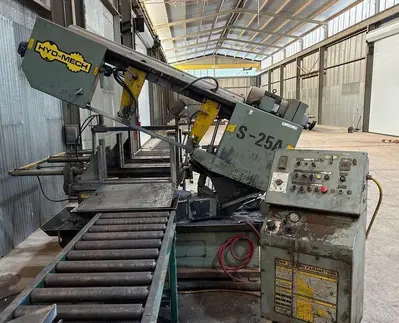 18" X 27" HYDMECH MODEL #S25-A HORIZONTAL SWIVEL MITER AUTOMATIC BAND SAW: YOBRO #25047