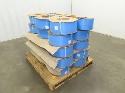 Dynaric PB2160-8BL Poly Strapping Blue Plastic Banding 7/32" W 6.5" x 8" Core
