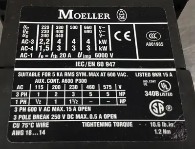 USED Moeller Moeller DIL EM-10-G