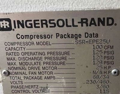 USED INGERSOLL RAND SSR-EPE25U