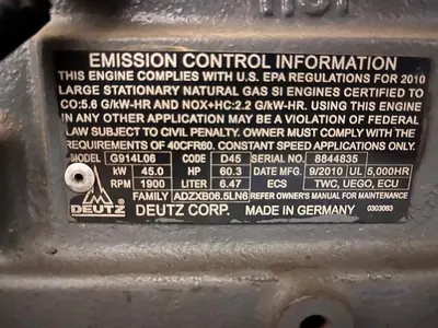 NEW 2010 DUETZ G914L06